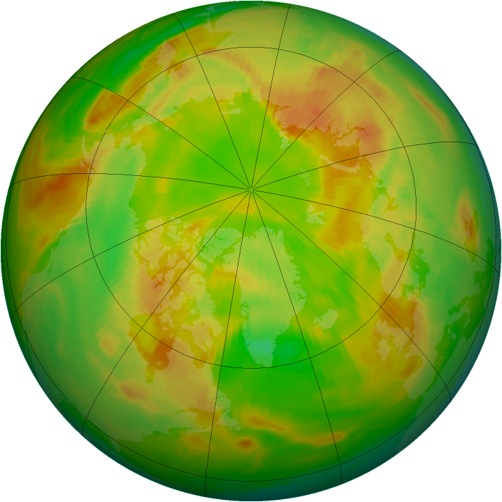 Arctic ozone map for 08 June 1987